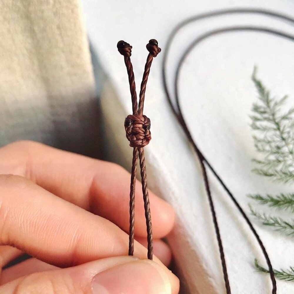 Earthy Grunge Coffee Orange 4 Rose Wooden Beaded Drop (Dark Brown) Necklace - Picture 4 of 4